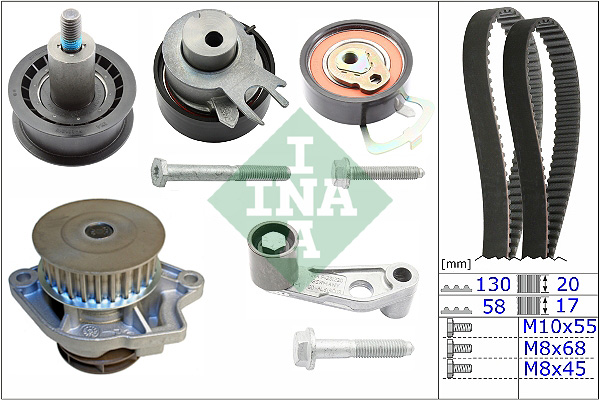 Ina 530 0089 31 Distributieriem kit incl.waterpomp