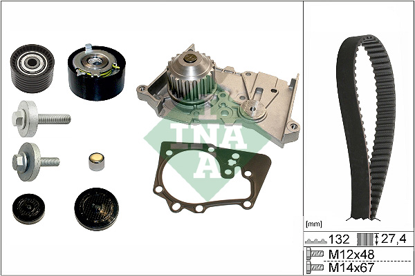 Ina 530 0639 30 Distributieriem kit incl.waterpomp
