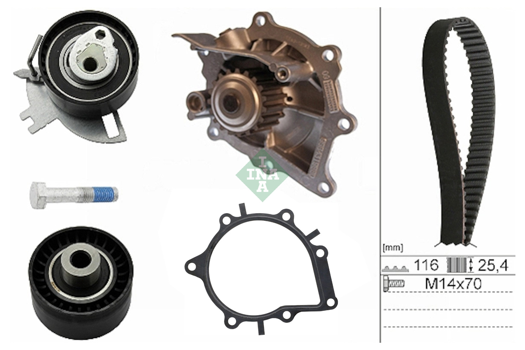 Ina 530 0691 30 Distributieriem kit incl.waterpomp