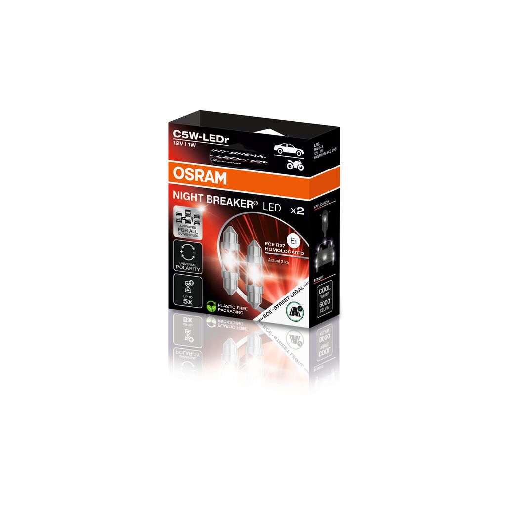 Osram 6418DWNB-ECE-2HB Gloeilamp kentekenverlichting