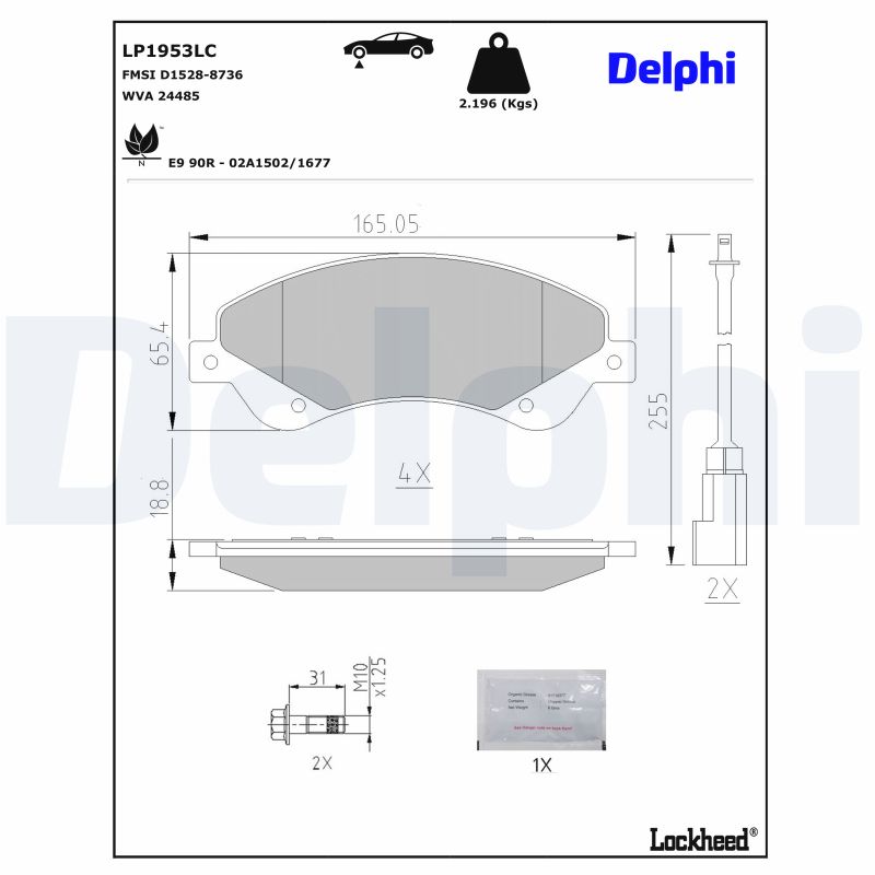 Delphi LP1953LC Remblokset