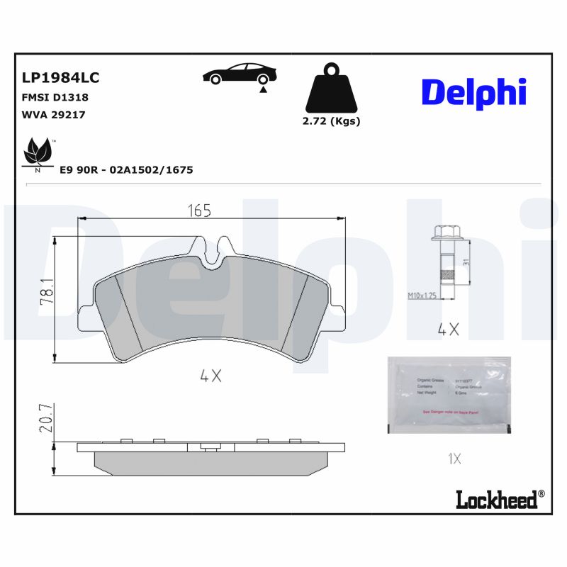 Delphi LP1984LC Remblokset