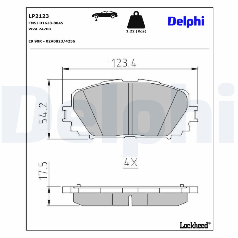 Delphi LP2123 Remblokset