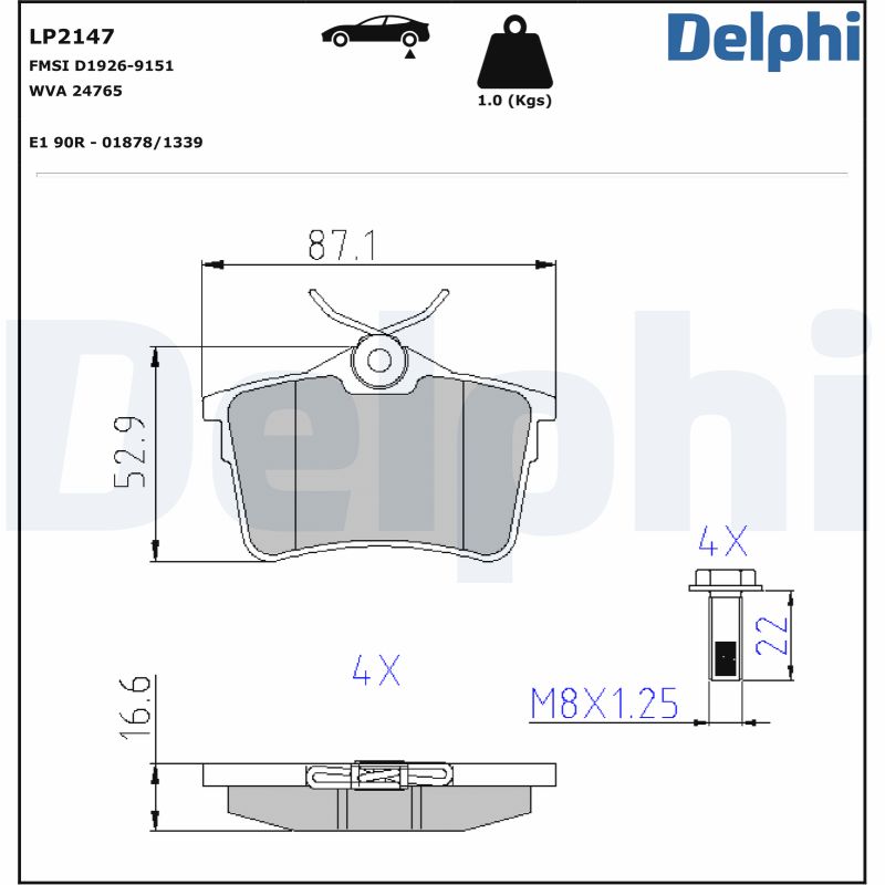 Delphi LP2147 Remblokset