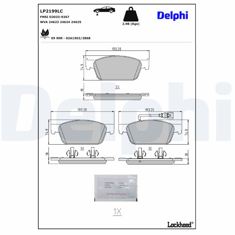 Delphi LP2199LC Remblokset