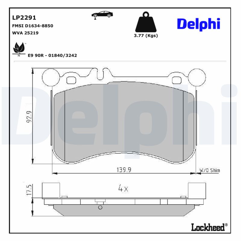 Delphi LP2291 Remblokset