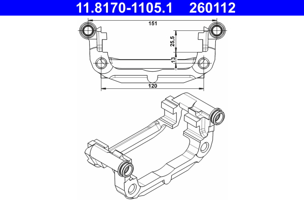 ATE 11.8170-1105.1 Remzadel/remklauwhouder
