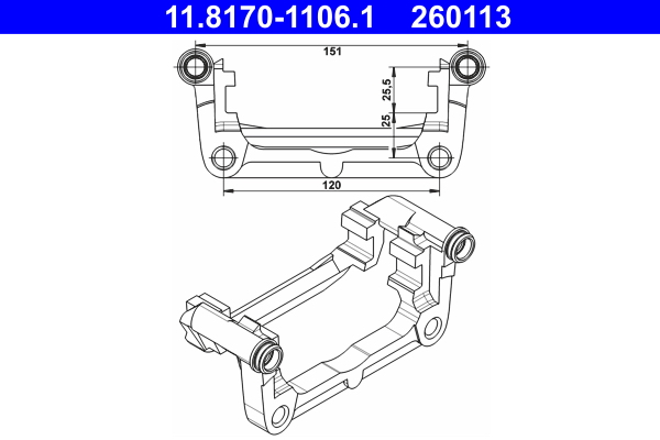ATE 11.8170-1106.1 Remzadel/remklauwhouder