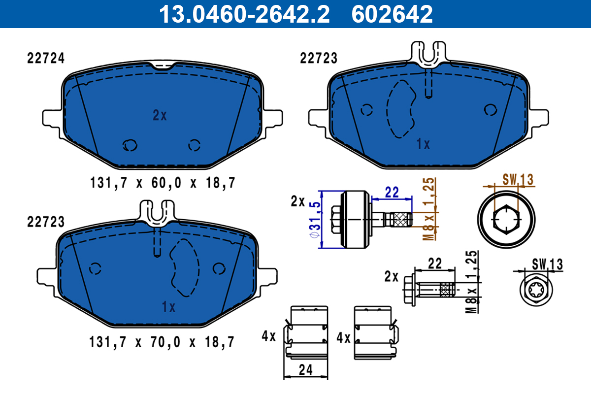 ATE 13.0460-2642.2 Remblokset