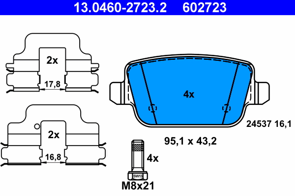 ATE 13.0460-2723.2 Remblokset