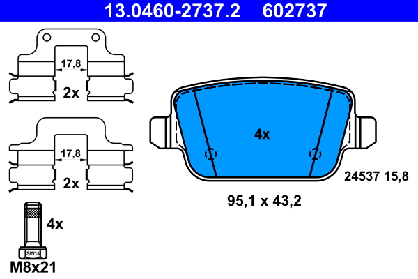ATE 13.0460-2737.2 Remblokset