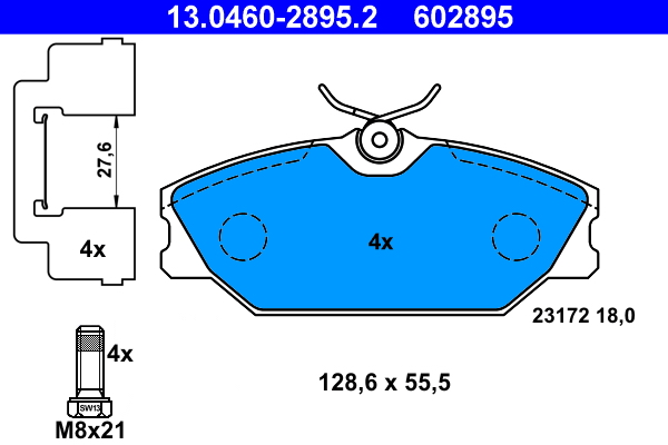 ATE 13.0460-2895.2 Remblokset