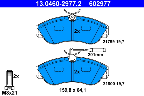 ATE 13.0460-2977.2 Remblokset