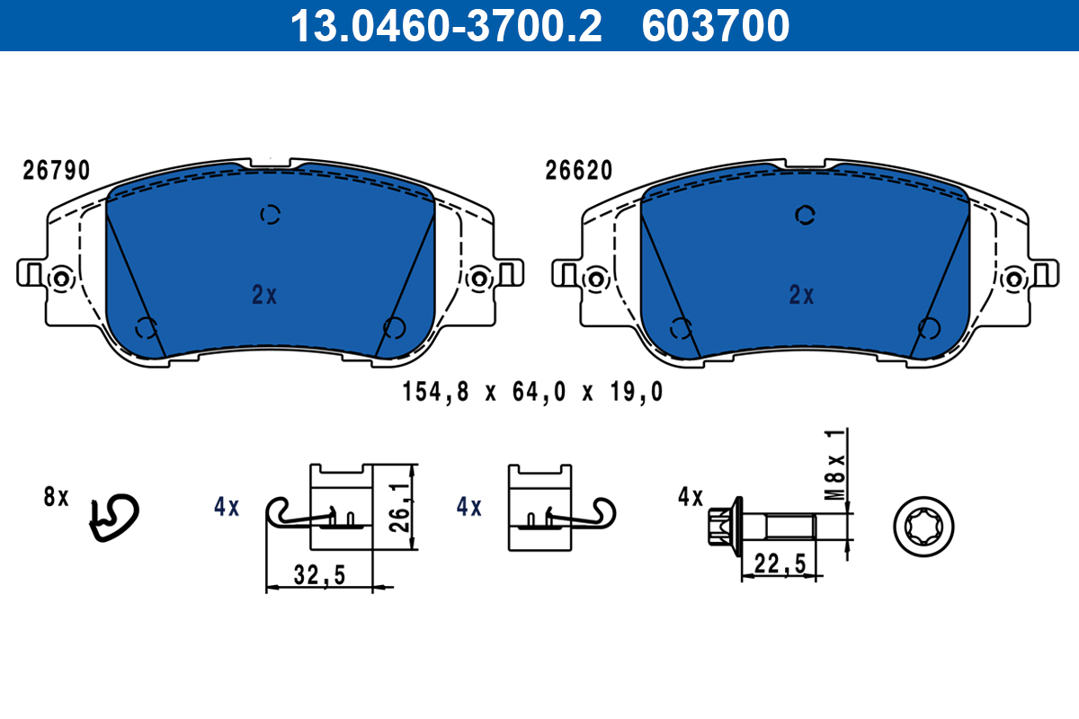 ATE 13.0460-3700.2 Remblokset