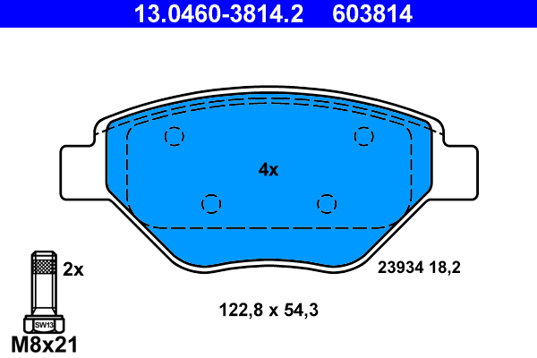 ATE 13.0460-3814.2 Remblokset