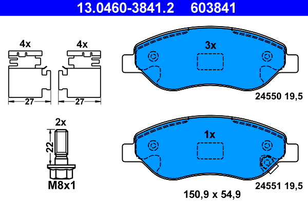 ATE 13.0460-3841.2 Remblokset