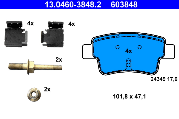 ATE 13.0460-3848.2 Remblokset