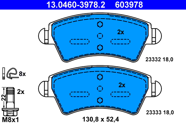 ATE 13.0460-3978.2 Remblokset