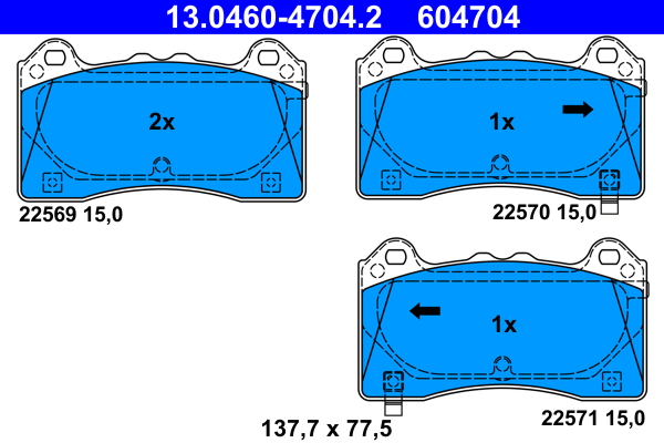 ATE 13.0460-4704.2 Remblokset