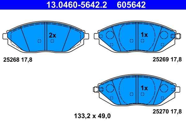 ATE 13.0460-5642.2 Remblokset
