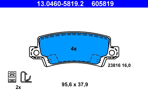 ATE 13.0460-5819.2 Remblokset