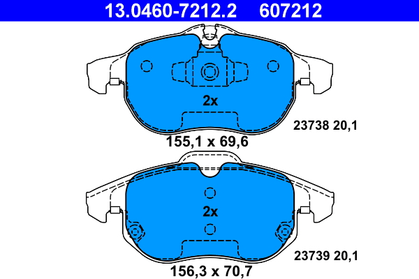ATE 13.0460-7212.2 Remblokset