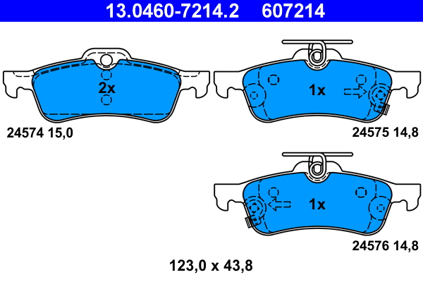 ATE 13.0460-7214.2 Remblokset