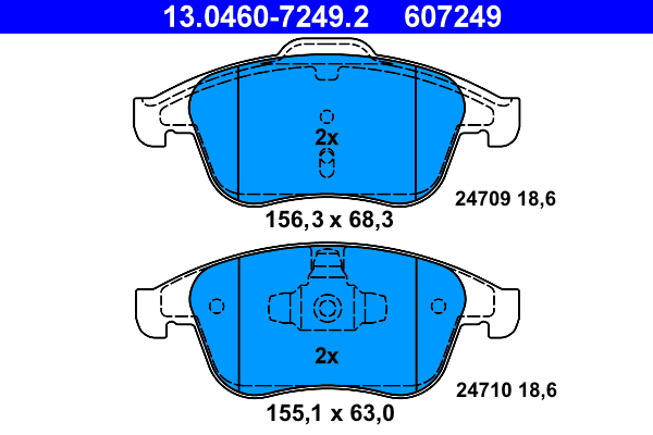 ATE 13.0460-7249.2 Remblokset