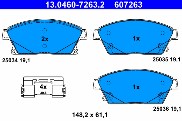 ATE 13.0460-7263.2 Remblokset