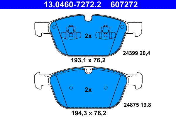 ATE 13.0460-7272.2 Remblokset