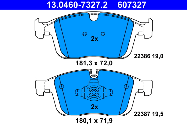 ATE 13.0460-7327.2 Remblokset