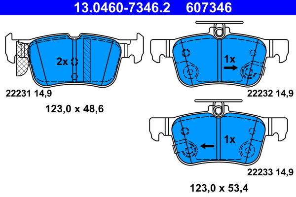 ATE 13.0460-7346.2 Remblokset