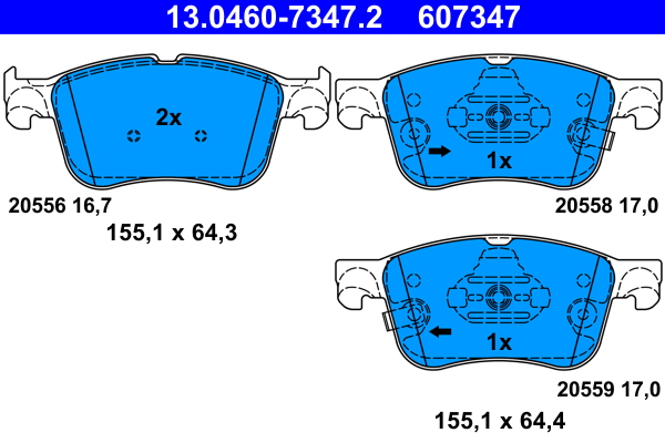 ATE 13.0460-7347.2 Remblokset