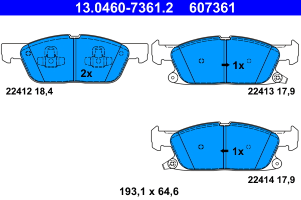 ATE 13.0460-7361.2 Remblokset
