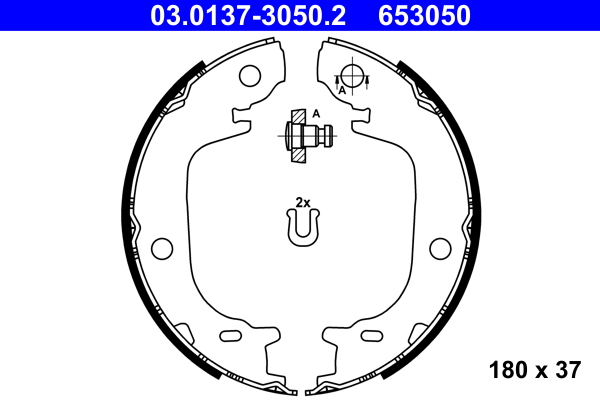 ATE 03.0137-3050.2 Remschoenset (blokkenset) handrem