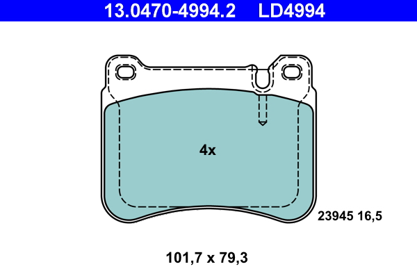 ATE 13.0470-4994.2 Remblokset