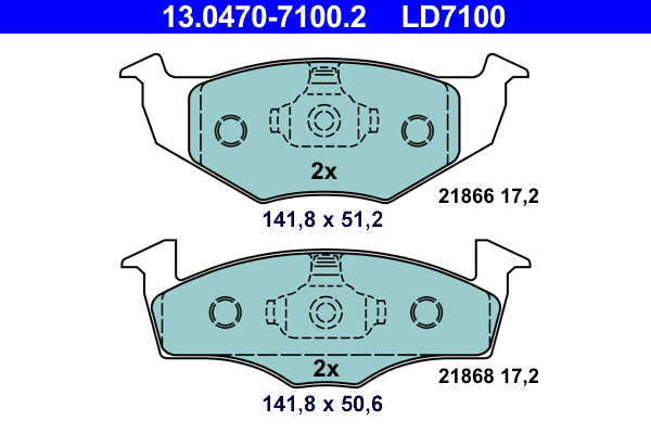 ATE 13.0470-7100.2 Remblokset