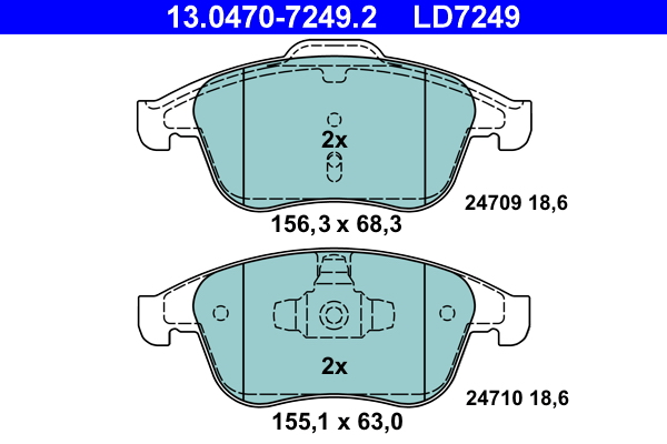 ATE 13.0470-7249.2 Remblokset