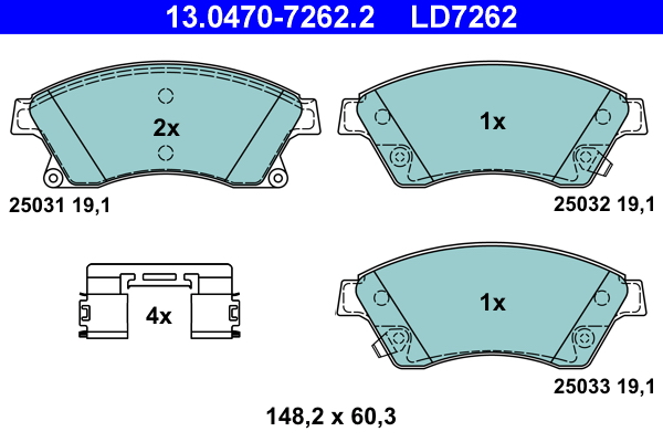 ATE 13.0470-7262.2 Remblokset