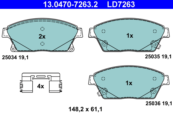 ATE 13.0470-7263.2 Remblokset