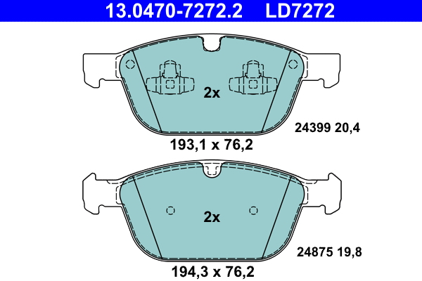 ATE 13.0470-7272.2 Remblokset