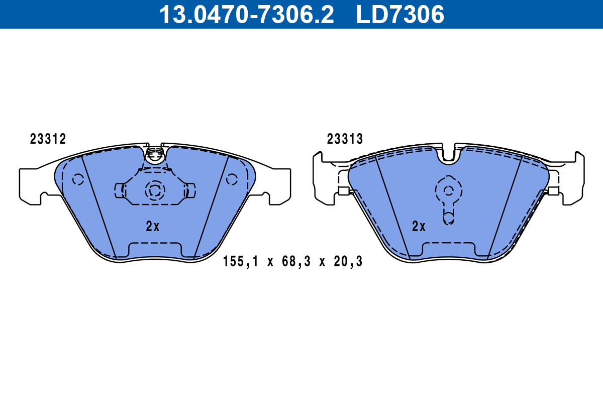 ATE 13.0470-7306.2 Remblokset
