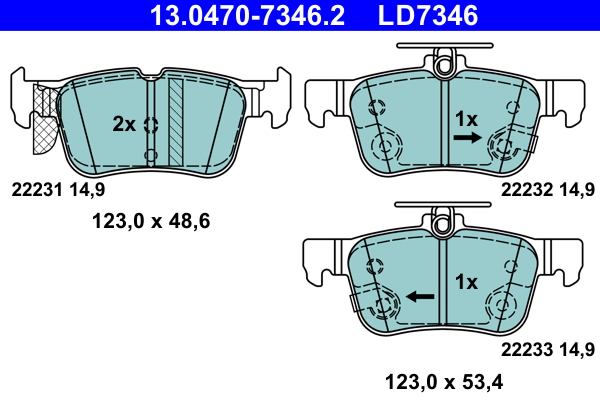 ATE 13.0470-7346.2 Remblokset