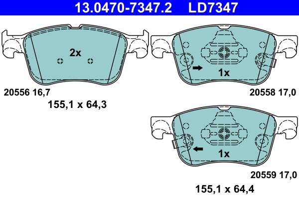 ATE 13.0470-7347.2 Remblokset