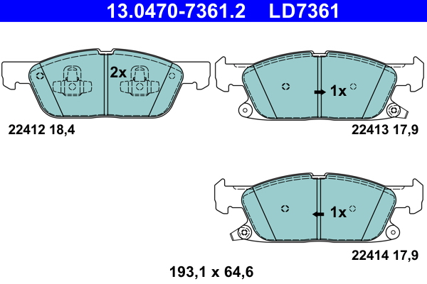 ATE 13.0470-7361.2 Remblokset