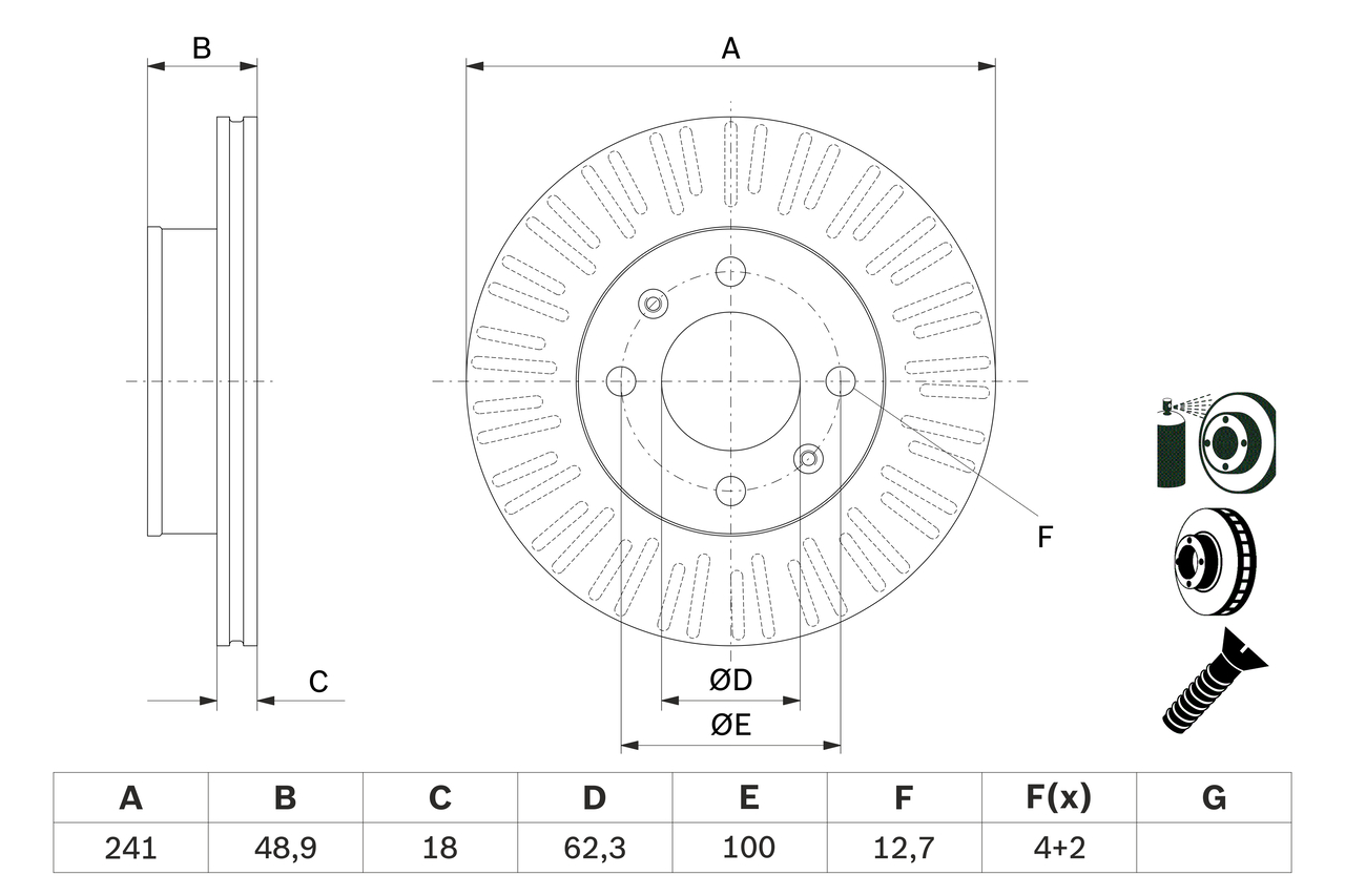 Bosch 0 986 479 E73 Remschijf