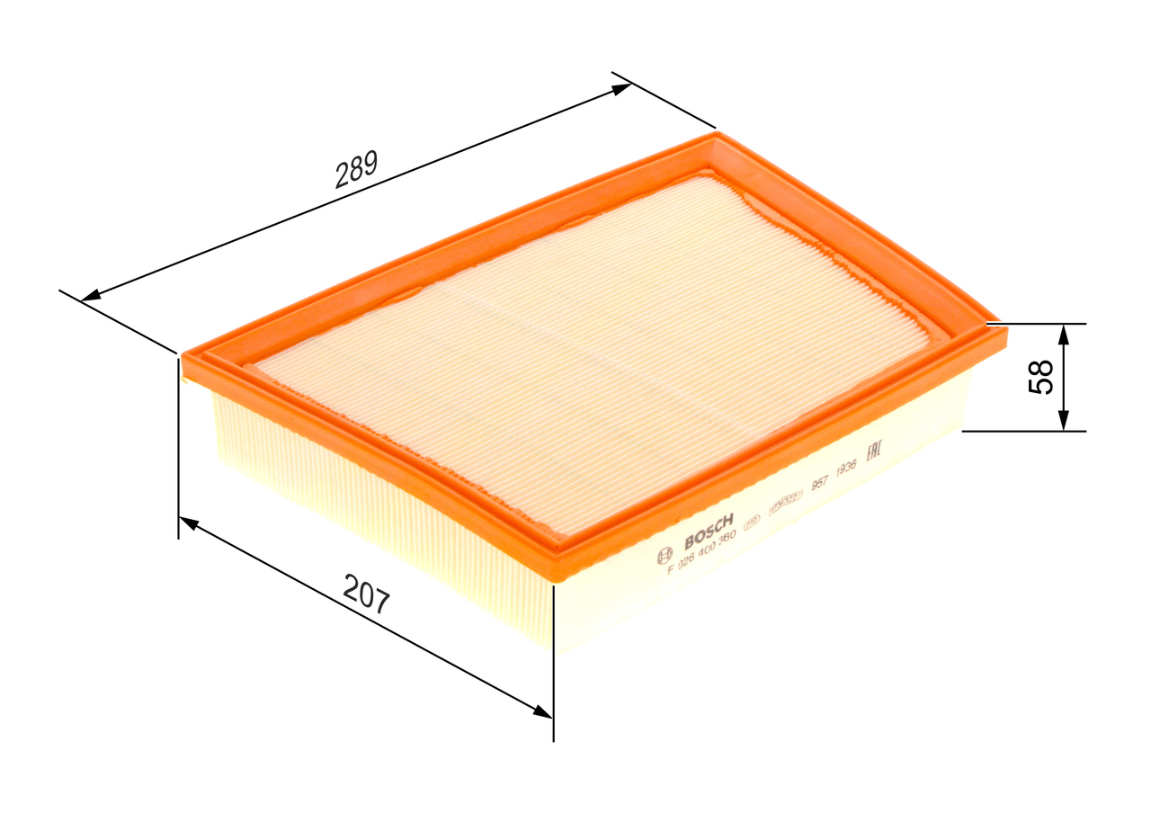 Bosch F 026 400 360 Luchtfilter